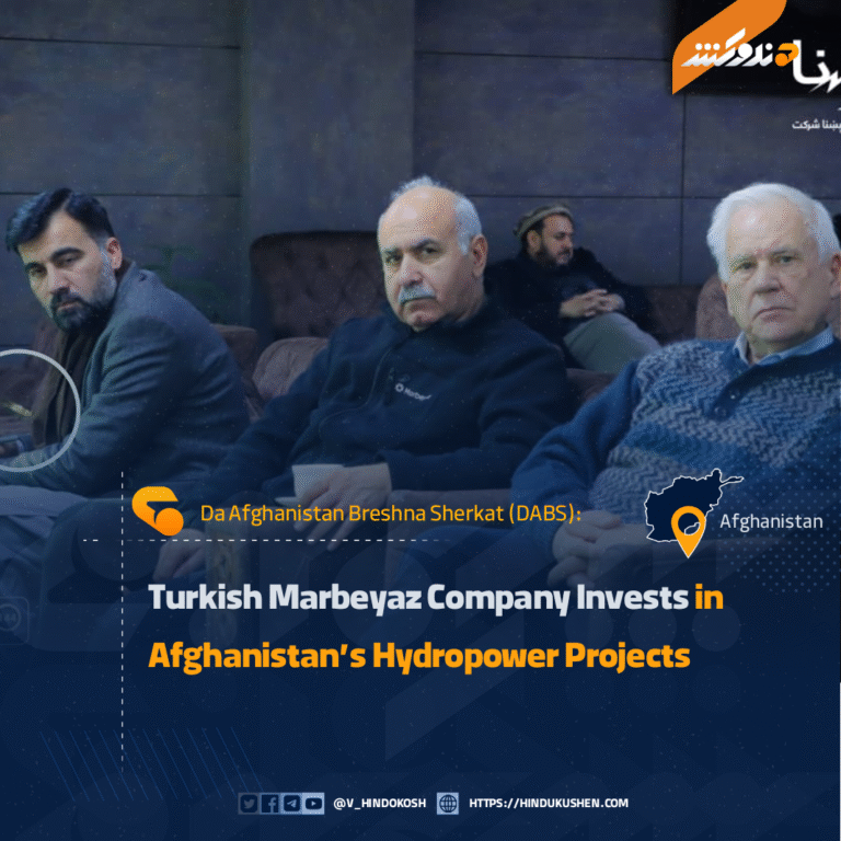 Turkish Marbeyaz Company Invests in Afghanistan’s Hydropower Projects