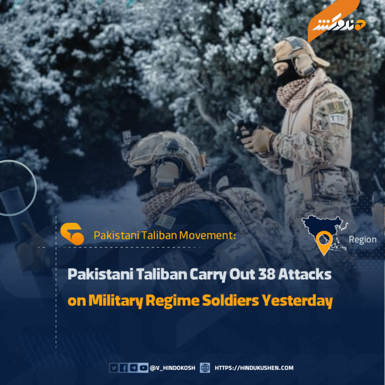 Pakistani Taliban Carry Out 38 Attacks on Military Regime Soldiers Yesterday