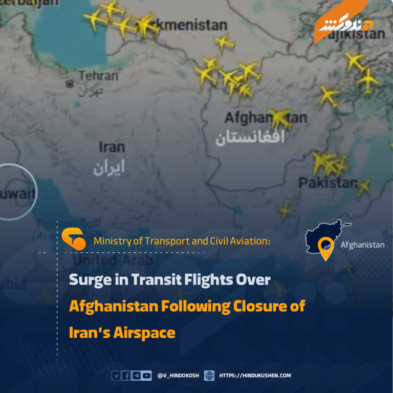Surge in Transit Flights Over Afghanistan Following Closure of Iran’s Airspace