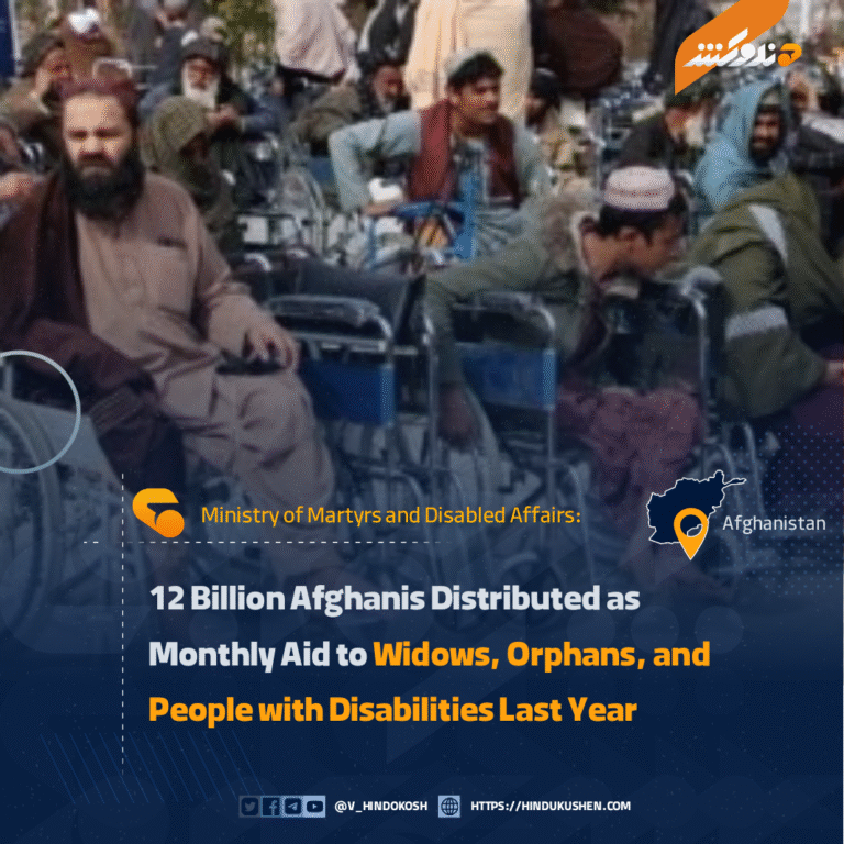 12 Billion Afghanis Distributed as Monthly Aid to Widows, Orphans, and People with Disabilities Last Year