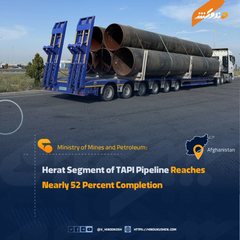 Herat Segment of TAPI Pipeline Reaches Nearly 52 Percent Completion