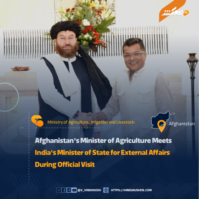 Afghanistan’s Minister of Agriculture Meets India’s Minister of State for External Affairs During Official Visit