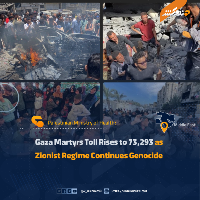 Gaza Martyrs Toll Rises to 73,293 as Zionist Regime Continues Genocide
