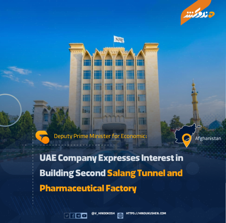 UAE Company Expresses Interest in Building Second Salang Tunnel and Pharmaceutical Factory